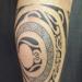 tattoo galleries/ - Polynesian on leg side 2